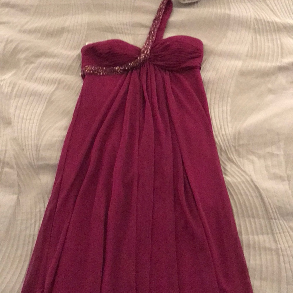Long maroon Prom Dress